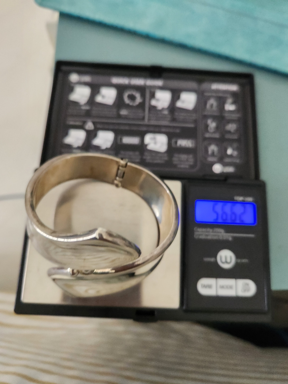 Mexico Taxco Style Sterling Silver Tension-Style Cuff Bracelet - Picture 8 of 9